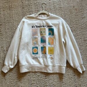 Vans It’s Yours To Create Cream Graphic Sweatshirt - XS Cotton Blend